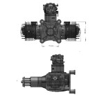 DLE120 RC Modellflugzeug Benzinmotor für Ferngesteuerte Benzinflugzeuge 12PS 7500U/min Motorteile